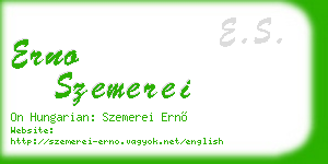 erno szemerei business card